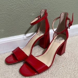 Vince Camuto red high block heels! I’ve only worn them to one dance